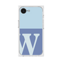 プレミアムスクエアケース［ オリジナル - initial two tone - W blue ］