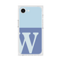 プレミアムスクエアケース［ オリジナル - initial two tone - W blue ］