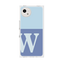 プレミアムスクエアケース［ オリジナル - initial two tone - W blue ］