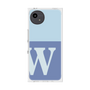 プレミアムスクエアケース［ オリジナル - initial two tone - W blue ］