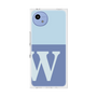 プレミアムスクエアケース［ オリジナル - initial two tone - W blue ］