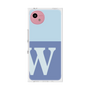 プレミアムスクエアケース［ オリジナル - initial two tone - W blue ］