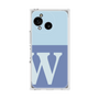 プレミアムスクエアケース［ オリジナル - initial two tone - W blue ］