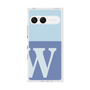 プレミアムスクエアケース［ オリジナル - initial two tone - W blue ］