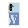 プレミアムスクエアケース［ オリジナル - initial two tone - W blue ］