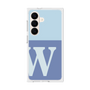 プレミアムスクエアケース［ オリジナル - initial two tone - W blue ］