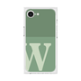 プレミアムスクエアケース［ オリジナル - initial two tone - W green ］