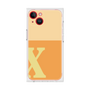 プレミアムスクエアケース［ オリジナル - initial two tone - X orange ］