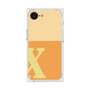 プレミアムスクエアケース［ オリジナル - initial two tone - X orange ］