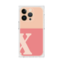 プレミアムスクエアケース［ オリジナル - initial two tone - X pink ］