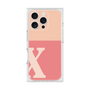 プレミアムスクエアケース［ オリジナル - initial two tone - X pink ］