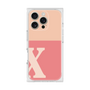 プレミアムスクエアケース［ オリジナル - initial two tone - X pink ］