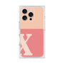 プレミアムスクエアケース［ オリジナル - initial two tone - X pink ］
