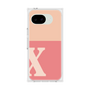 プレミアムスクエアケース［ オリジナル - initial two tone - X pink ］