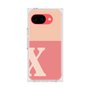 プレミアムスクエアケース［ オリジナル - initial two tone - X pink ］