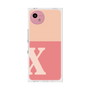 プレミアムスクエアケース［ オリジナル - initial two tone - X pink ］
