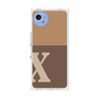 プレミアムスクエアケース［ オリジナル - initial two tone - X brown ］