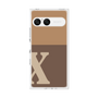 プレミアムスクエアケース［ オリジナル - initial two tone - X brown ］