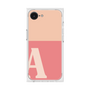 プレミアムスクエアケース［ オリジナル - initial two tone - A pink ］