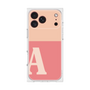 プレミアムスクエアケース［ オリジナル - initial two tone - A pink ］