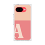 プレミアムスクエアケース［ オリジナル - initial two tone - A pink ］