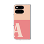 プレミアムスクエアケース［ オリジナル - initial two tone - A pink ］