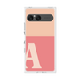 プレミアムスクエアケース［ オリジナル - initial two tone - A pink ］