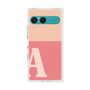プレミアムスクエアケース［ オリジナル - initial two tone - A pink ］