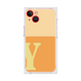 プレミアムスクエアケース［ オリジナル - initial two tone - Y orange ］