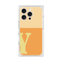 プレミアムスクエアケース［ オリジナル - initial two tone - Y orange ］