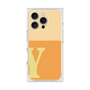 プレミアムスクエアケース［ オリジナル - initial two tone - Y orange ］