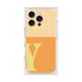 プレミアムスクエアケース［ オリジナル - initial two tone - Y orange ］