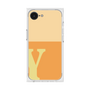 プレミアムスクエアケース［ オリジナル - initial two tone - Y orange ］