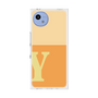 プレミアムスクエアケース［ オリジナル - initial two tone - Y orange ］