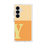 プレミアムスクエアケース［ オリジナル - initial two tone - Y orange ］