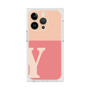 プレミアムスクエアケース［ オリジナル - initial two tone - Y pink ］