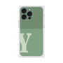 プレミアムスクエアケース［ オリジナル - initial two tone - Y green ］