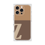 プレミアムスクエアケース［ オリジナル - initial two tone - Z brown ］