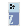プレミアムスクエアケース［ オリジナル - initial two tone - Z blue ］