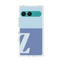 プレミアムスクエアケース［ オリジナル - initial two tone - Z blue ］