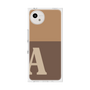 プレミアムスクエアケース［ オリジナル - initial two tone - A brown ］