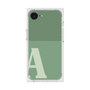 プレミアムスクエアケース［ オリジナル - initial two tone - A green ］