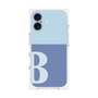 プレミアムスクエアケース［ オリジナル - initial two tone - B blue ］