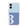 プレミアムスクエアケース［ オリジナル - initial two tone - B blue ］