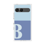 プレミアムスクエアケース［ オリジナル - initial two tone - B blue ］