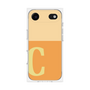 プレミアムスクエアケース［ オリジナル - initial two tone - C orange ］