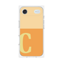 プレミアムスクエアケース［ オリジナル - initial two tone - C orange ］