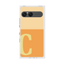 プレミアムスクエアケース［ オリジナル - initial two tone - C orange ］
