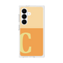 プレミアムスクエアケース［ オリジナル - initial two tone - C orange ］