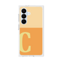 プレミアムスクエアケース［ オリジナル - initial two tone - C orange ］